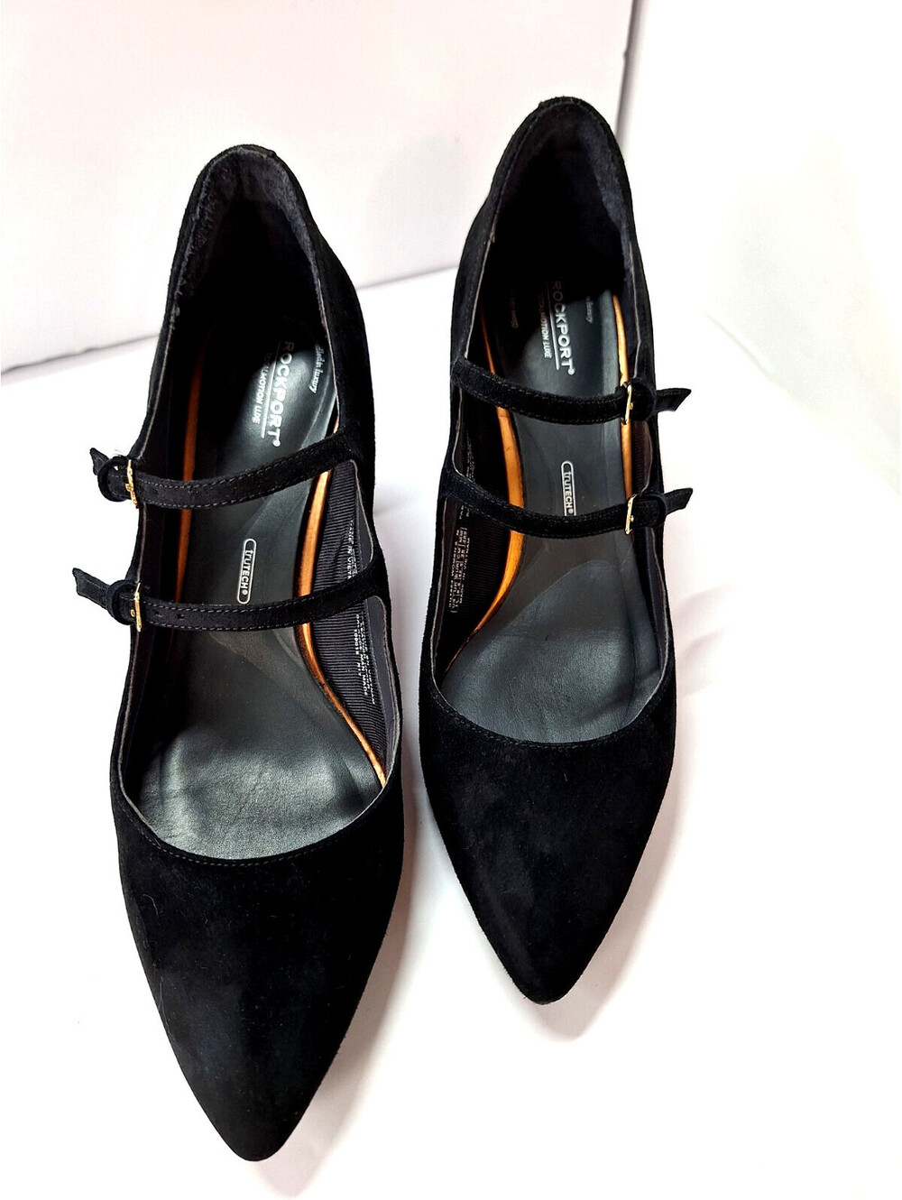 Rockport Total Motion Violina Mary Jane Luxe Bl Suede Pumps Whimsigoth Academia